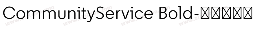 CommunityService Bold字体转换
